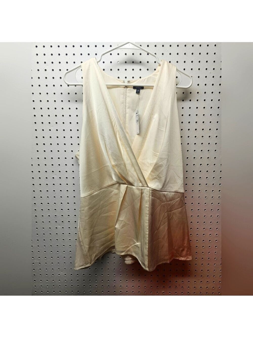 Express Elegant Cream Sleeveless Top